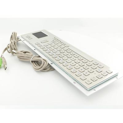 China Wired Industrial Keyboard With Touchpad US Layout Front Panel Dimension 392 X 110 Mm for sale