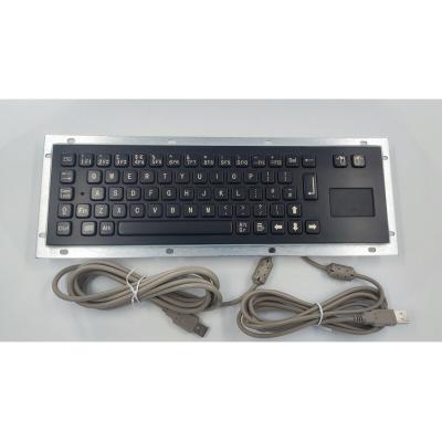 China Ip65 Acero inoxidable teclado de metal negro con dispositivo de entrada de kiosco de autoservicio con touchpad en venta