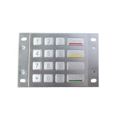China IP65 Waterproof Dust-Proof Payment Kiosk Encrypted EPP Metal PIN Pad With 16 Keys for sale