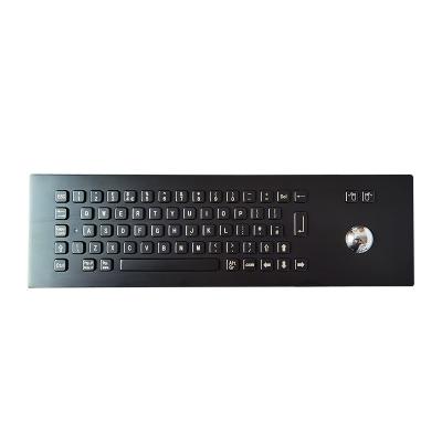 China Panel Mounting Black Metal Keyboards With Customizable Layout For Self Service Kiosk for sale
