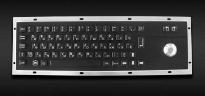 China 392x110mm Stainless Steel Metal Keyboard With Trackball USB PS2 Port for sale