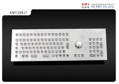 China 97 Keys Metal Mechanical Keyboard 5VDC Industrial Keyboard With Trackball for sale