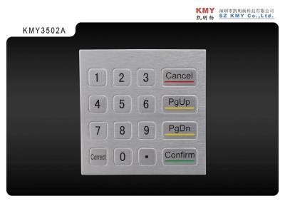 China Panel Mounting Keyboard Of ATM Machine 4x4 Keys Metal Numeric Keypad for sale