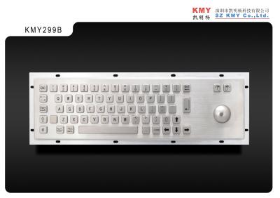 China Outdoor 392×110mm Metal PC Keyboard IP65 Industrial Keyboard With Trackball for sale