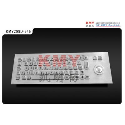 China ESD Metal Frame Keyboard Anti Vandal Industrial Keyboard With Trackball for sale