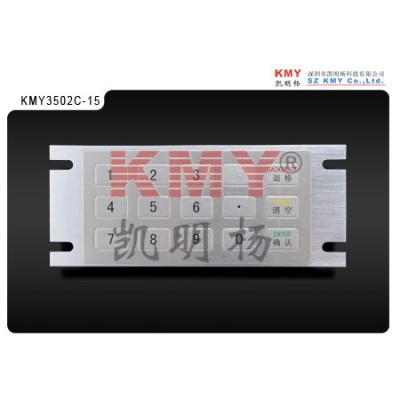 China 0.5KG 15 Keys industrial keypad 100mA Rear Mounting aTM machine pad for sale