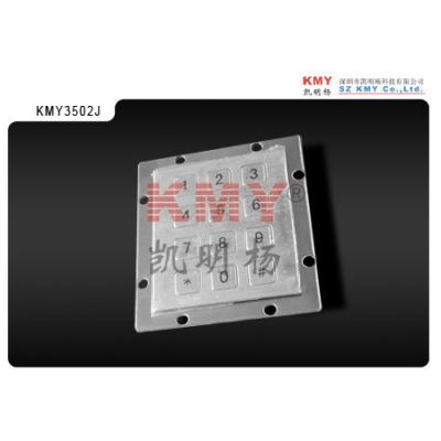 China 12 Keys Kiosk Metal Keyboard Waterproof IP65 Metal Numeric Keypad for sale