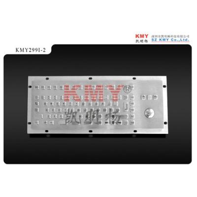 China USB Mini Rugged Kiosk Metal Keyboard Dustproof With Trackball CE / FCC / RoHS Certificate for sale