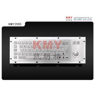 China Teclado compacto impermeável, teclado personalizado do metal do quiosque de USB com Trackball do metal à venda