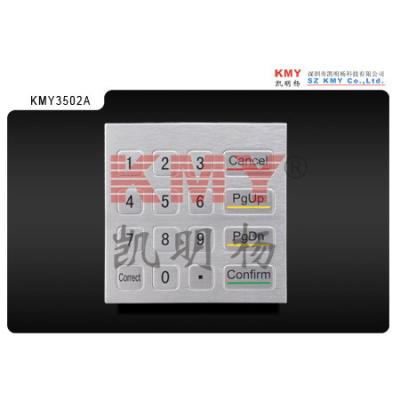China FCC Metal Numeric Keypad 100×100mm ATM Machine Pin Pad for sale