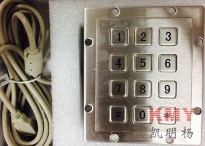中国 3x4はステンレス鋼のUSBインターフェイスが付いている数字キオスクの金属のキーボードを調整する 販売のため