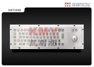 China 8KV Industrial Metal Keyboard SS304 10mA Industrial Keyboard With Trackball for sale