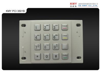 China PCI 4.0 16 Keys Metal EPP Pin Pad 87.5x91.5mm Cash Machine Keypad for sale
