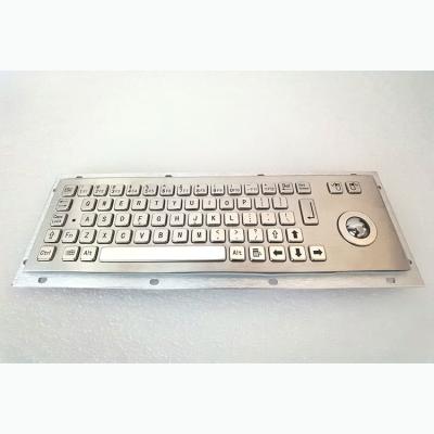 China Information Kiosk IP65 Stainless Steel Keyboard With Built In Trackball for sale
