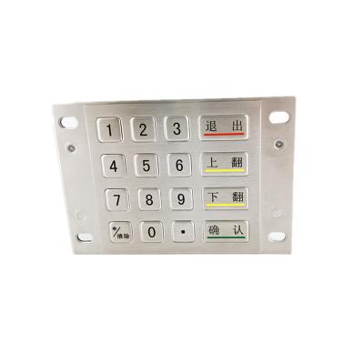 China 16 teclado numérico de aço inoxidável do PPE do DES 3DES das chaves para o quiosque do pagamento à venda
