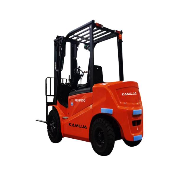 Quality KAMUJA 3.5 Ton Lithium Battery Forklift 3 Stage Mast Lityum Forklift for sale