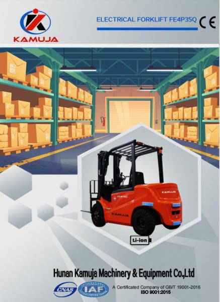 Quality KAMUJA 3.5 Ton Lithium Battery Forklift 3 Stage Mast Lityum Forklift for sale