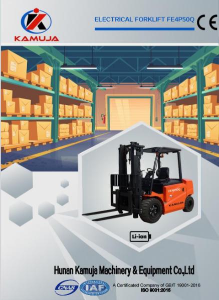 Quality Li Ion 5t Electric Forklift 5000kg Lithium Forklift With Full Free Mast for sale