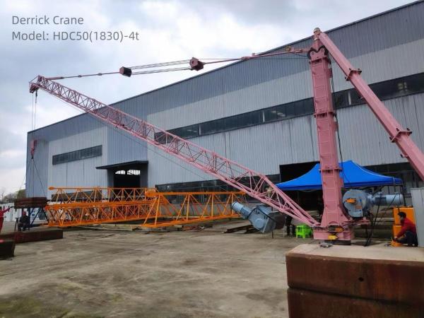 Quality 4000kg Derrick Tower Crane 18.6m Radium Derricks Construction for sale