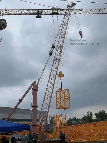 Quality 4000kg Derrick Tower Crane 18.6m Radium Derricks Construction for sale