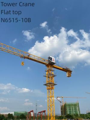China Capacity 10T Flat Top Tower Crane 51.5m Height Model N6515-10B for sale
