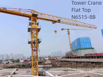 China 8T Small Tower Cranes Flat Top N6515-8B 65m Jib Length for sale