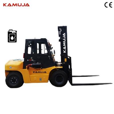 China 7000kg Diesel Engine Forklift 7 Ton Low Fuel Consumption And Strong Power for sale