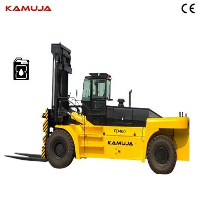 China 40T Heavy Duty Diesel Forklift FD400 Warehouse Forklift Yellow for sale