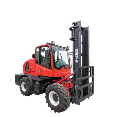 China Rough Terrain  Forklift Truck 3.5 Ton Short Axis Support EPA4, EuroV，Enclosed Cab for sale