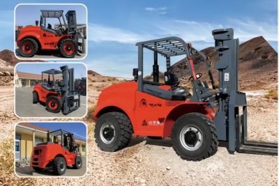 China 5.0T Integrated Rough Terrain Forklift Built-in Counterweight for sale