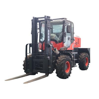 China 3.5T Back Hinge Rough Terrain Forklift Perfect for Tough Environments for sale