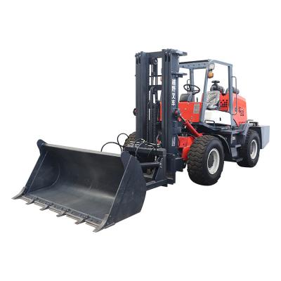 China 3.5T  Rough Terrain Forklift (Runt) ，3~6 lifting height， Open shed cab for sale