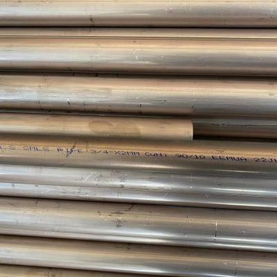 China CuNi10Fe1Mn Copper Nickel Pipe 90/10 C70600 Round ASME SB111 for sale
