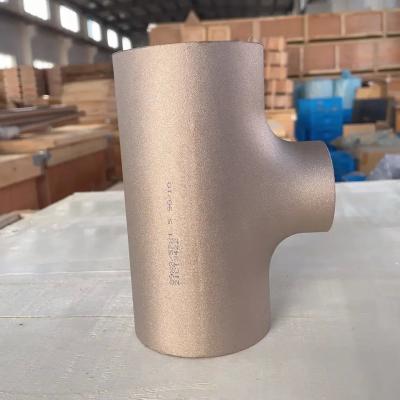 China Copper Nickel Sanitary Reducing Tee C70600 CUNI9010 Seamless 1/2