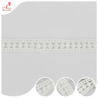China Bilateral Mesh Lace Trimmings 100% Cotton Lace Ribbon 1.4cm For Textiles Sofa for sale