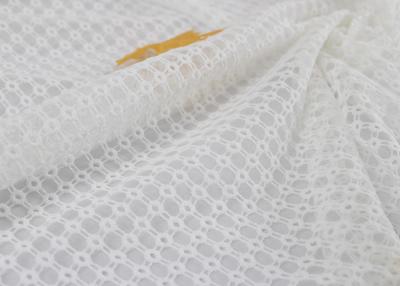 China Stabilizer Voile Embroidered Eyelet Polyester Lace Fabric For Wedding Dress for sale