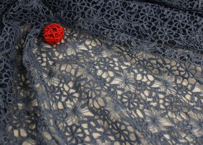 China Flower Dying Lace Fabric Water Soluble Polyester Guipure Lace Fabric By The Yard for sale