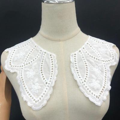 China Embroidery Hollow Perforated Pure Cotton Collar Lace Pattern False Collar Wedding Dress DIY Accessories for sale