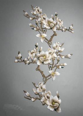 China Ferro das cores do vintage multi em remendos bordados da flor para a roupa decorativa 40*90CM à venda