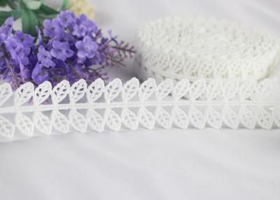 China Guipure Embroidery Water Soluble Polyester Lace Trim with Bilateral Leaves for sale
