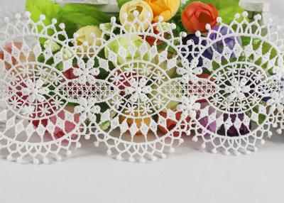 China Noble Floral Chemical Polyester Eyelet Lace Trim Embroidery Design For Handicraft for sale