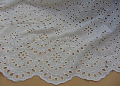 China Chemical Vintage Eyelet 100% Cotton Lace Fabric For Lady Shirt And Suit Anti Static for sale