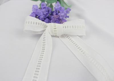 China Embroidery Stretchy Lace Ribbon White Tulle Lace Trim For Girl's Dress 3.5cm Width for sale