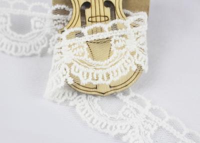 China Guipure Cotton Lace Ribbon Water Soluble Antique Style White Color 2.6cm Width for sale