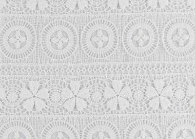China Polyester Water Soluble Lace Fabric With Linear Lace Designs For Ladies Party Dress for sale