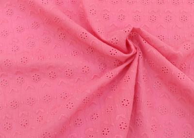 China OEM Embroidery Eyelet Cotton Dying Lace Fabric With Floral Circle Pattern For Top for sale