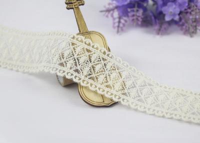 China Eco Friendly Embroidered Lace Trim With Cotton Lace Nylon Tulle For Dress for sale