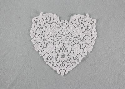 China Guipure French Venice Lace Collar Cotton Lace Heart Applique For Wedding Dresses for sale
