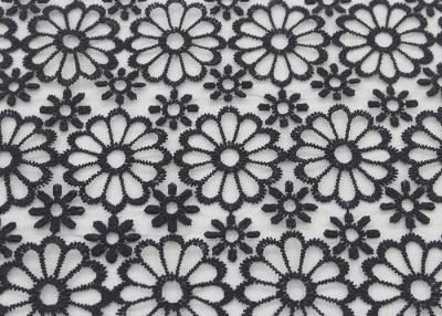 China Embroidered Dying Lace Fabric Floral Lace Organza Polyester Fabric For Dresses for sale