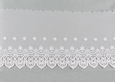 China Cordón de muerte de nylon bordado de la simetría bilateral de la tela del cordón para los vestidos de boda en venta